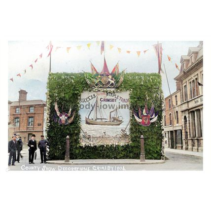 ptc4935 - Lincs - The Grimsby County Show Decorations back in 1904 - print 6x4