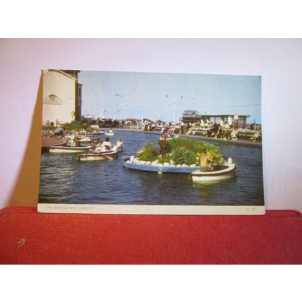 BOATING LAKE, LOWESTOFT, SUFFOLK used vintage postcard by Jarrold 1958 pm =