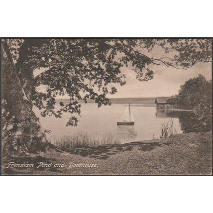 Frensham Pond and Boathouse, Frensham, Surrey, 1912 - Frith's Postcard