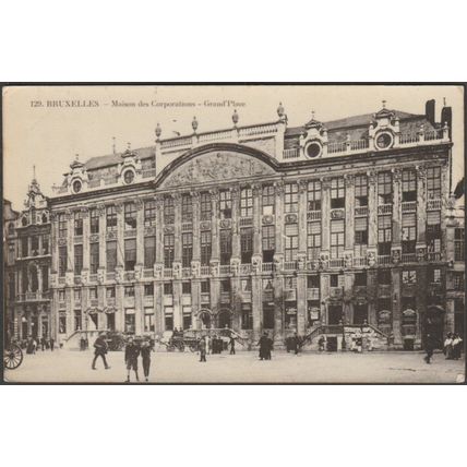 Maison des Corporations, Grand Place, Bruxelles, 1909 - Grand Bazar Anspach CPA