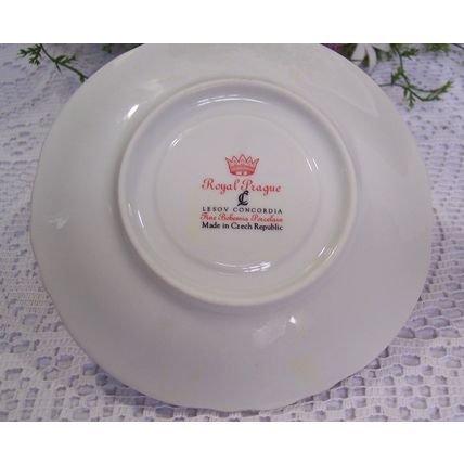 Royal Prague Lesov Concordia Fine Bohemia Porcelain Czech Republic Teacup Saucer
