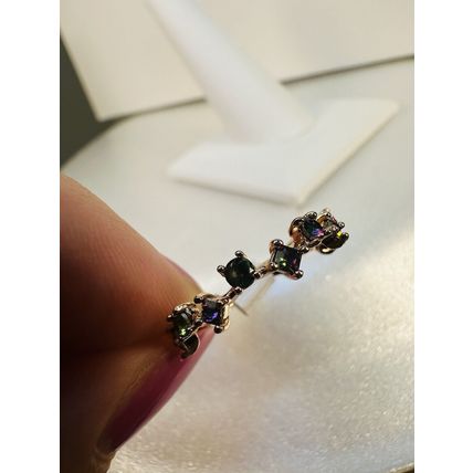 NWT Ring Bomb Party Sz6 RBP Full Wrap Rainbow Gems Rose Gold Pl Costume Jewelry
