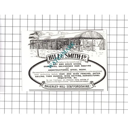 Hill & Smith Ltd Brierley Hill Staffordshire Small Advert - 1914 Clipping