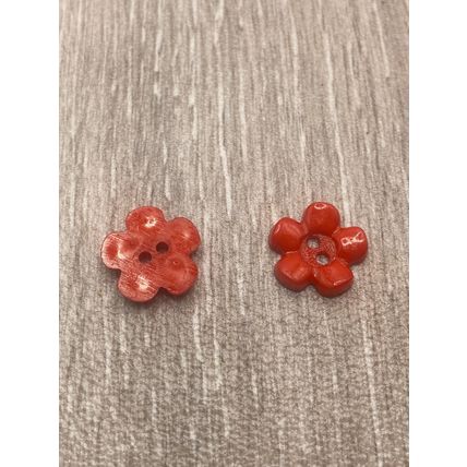 15mm Red Baby and Children's Flower Buttons 2 Hole Acrylic Cardigans Knitting