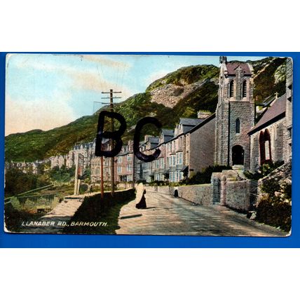 Postcard Llanaber Road Barmouth Merionethshire Gwynedd Nr Fairbourne Arthog