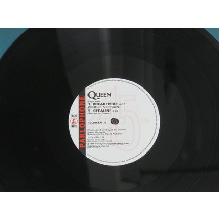 QUEEN, BREAKTHRU 12" VINYL SINGLE