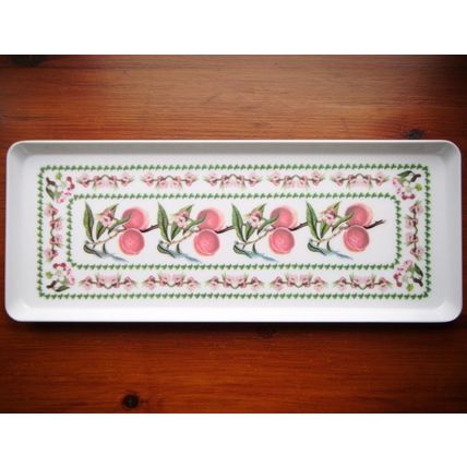 Portmeirion Serving Tray/Sandwich Tray Susan Williams-Ellis Peaches Melamine VGC