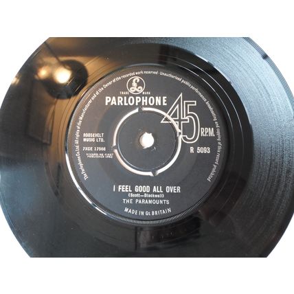 7" 1963.THE PARAMOUNTS.POISON IVY,PARLOPHONE R 5093.I FEEL GOOD ALL OVER. N.MINT