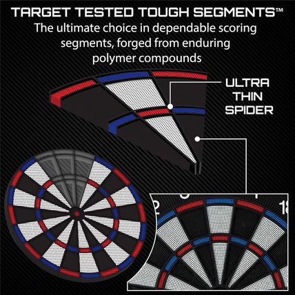 Fat Cat Mercury Electronic Dartboard, Built in Cabinet Doors with Integrated Sco