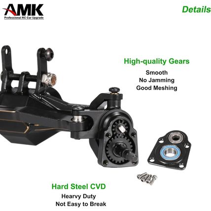 AMK TRX4M Brass Portal Axle Upgrade Kit Complete Set, Front Axles and Rear Axles