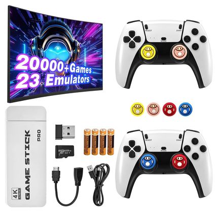 2025 Retro Gaming Console Stick Pro - 4K HDMI Plug & Play TV Game Stick with 20,