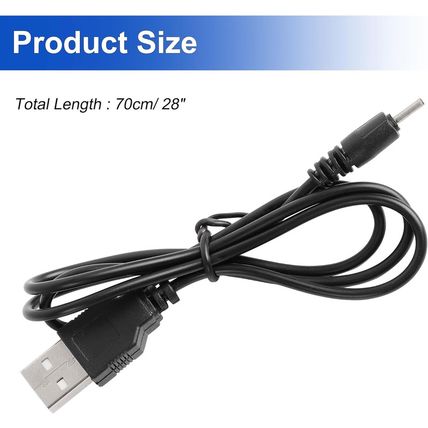 Uxcell USB Replacement Charger Cable, Fast Charging Cord DC 2Mm Small Pin, Flexi