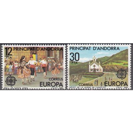 Andorra Español 1981 Michel 138 - 139 Neuf ** Cote (2008) 1.50 € Europa CEPT