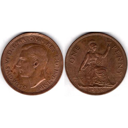 Great Britain. George VI. Penny 1938. dy23528