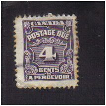 1935 canada postage due 4c f/u sgd21