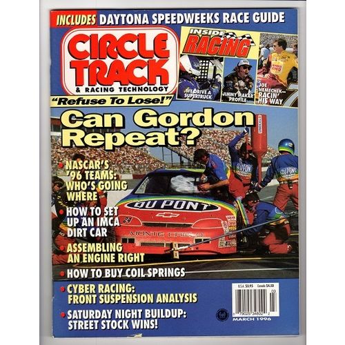 March 1996 Circle Track Magazine Gordon Repeat NM