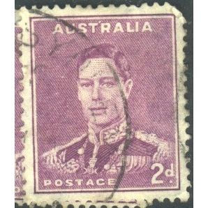Australia stamps 1937 - SG185 - 2d purple - King George V1 - used