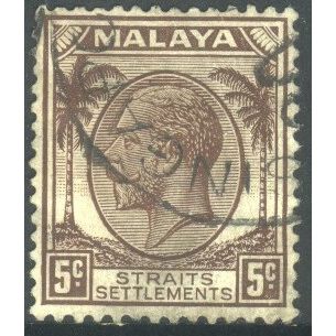 Straits Settlements 1936 - SG263 - 5c brown - KGV - used