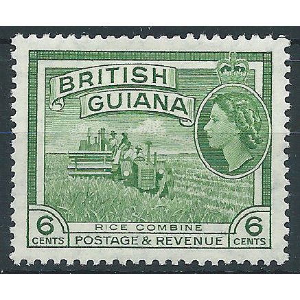 British Guiana 1954 SG336 6c Yellow-Green Mounted Mint .. ..