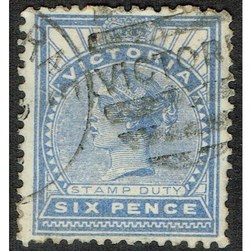 Victoria 1886 6d Bright Ultramarine SG318 FU