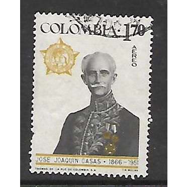 COLOMBIA 1967 1p.70 FAMOUS COLOMBIAN JJ CASAS SG 1188 FINE USED
