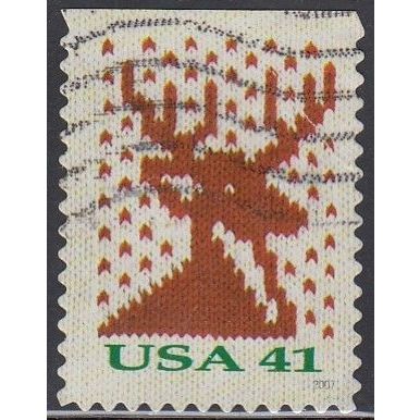 USA, 2007 41c Christmas Reindeer, SG 4799 (Scott #4215), used.