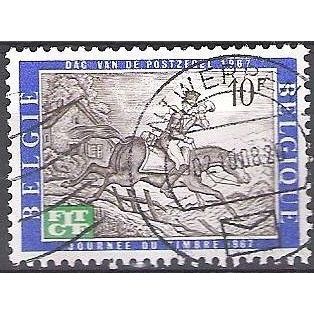 Belgique 1967 Michel 1476 O Cote (2008) 0.50 € Postillon à cheval Cachet rond