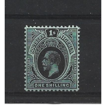SouthernNigeria.SG52 1s Black/Green.Mounted Mint.Nov24b