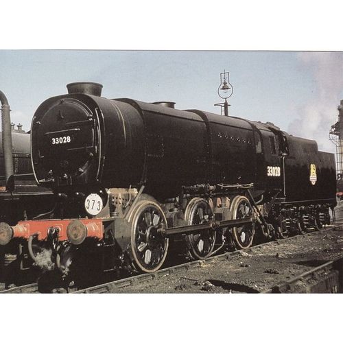 Railway Postcard Southern Bulleid Q1 33028 Ramsgate 1952 SR ex-works 0-6-0 Loco