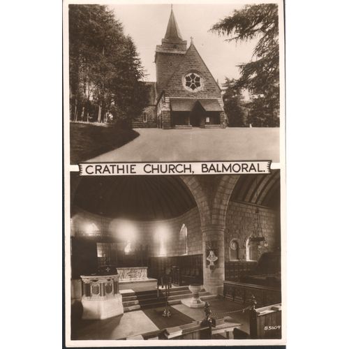 Vintage GB PC 1957 - Crathie Church, Balmoral , Aberdeenshire, Scotland