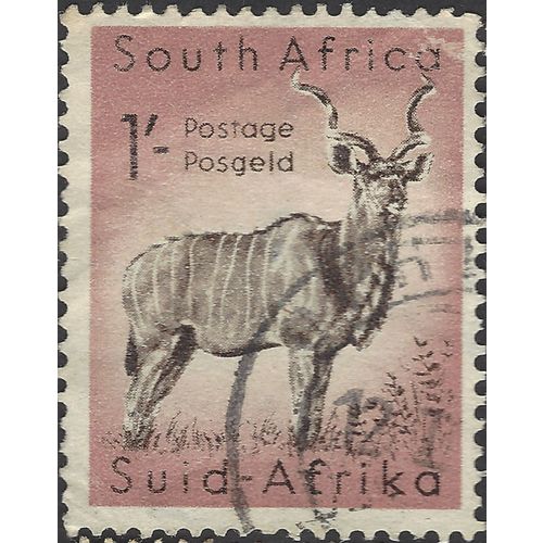 SOUTH AFRICA, MAMMAL, Greater Kudu, pink 1954, 1/-