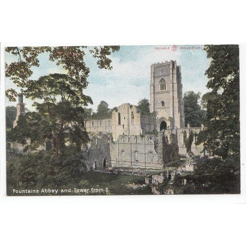 Fountains Abbey and Tower Yorkshire Postcard R1481