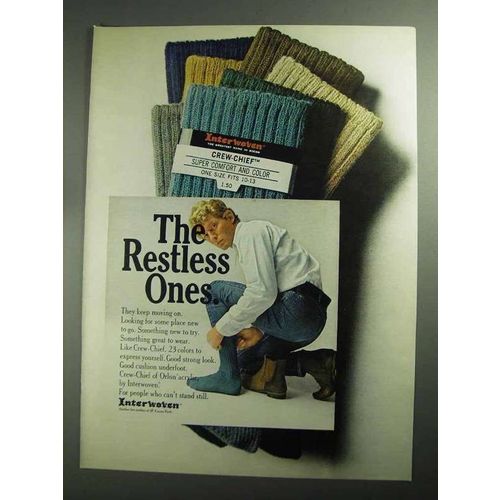 1968 Interwoven Crew-Chief Socks Ad - Restless Ones