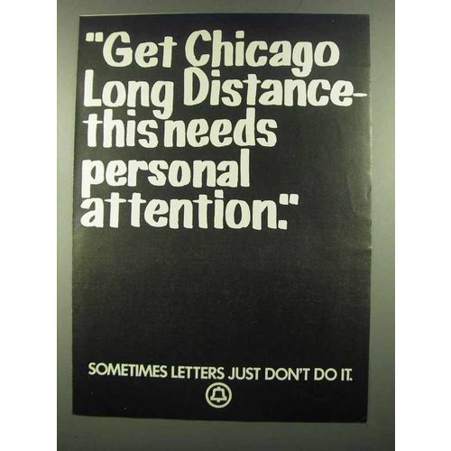 1974 Bell Telephone Ad - Get Chicago Long Distance