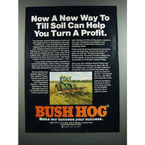 1986 Bush Hog Ro-Till Ad - Help You Turn a Profit