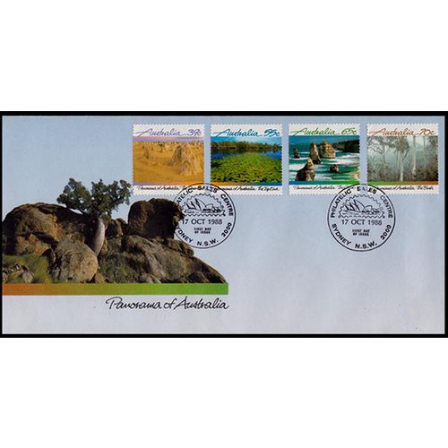 Australia 1988 Panorama First Day Cover with 4 Stamps