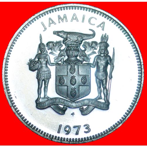 USA (1971-1984): JAMAICA ★ 25 CENTS 1973 PROOF! LOW START ★ NO RESERVE!