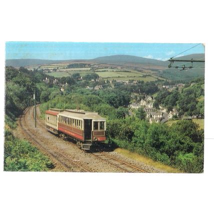 LAXEY VALLEY & SNAEFELL, ISLE OF MAN unused vintage postcard. Colourmaster =