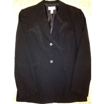 Talbots Women Two-Button Stylish Lightweight Black Jacket/Blazer Size 6