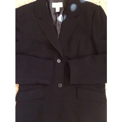 Talbots Women Two-Button Stylish Lightweight Black Jacket/Blazer Size 6