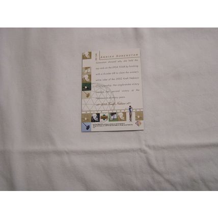 Annika Sorenstam 2003 Upper Deck MAJOR CHAMPIONS NO. MC-42