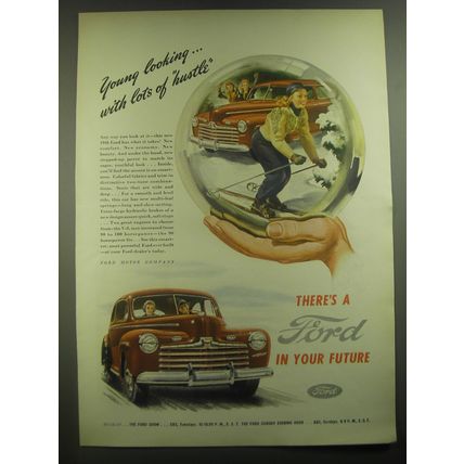 1946 Ford Cars Ad - Young looking.. With lots of hustle