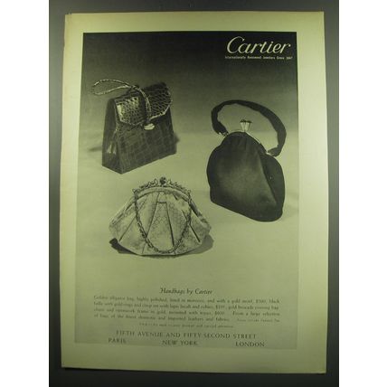 1949 Cartier Handbags Advertisement