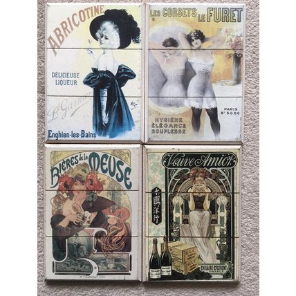 WALL HANGINGS - VINTAGE FRENCH ADVERTISING (SET OF 4)