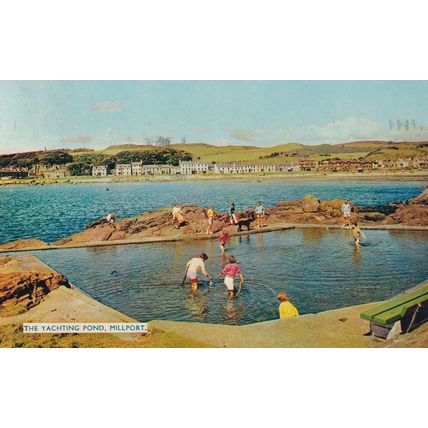 The Yachting Pond Millport Scottish 1960s Postcard