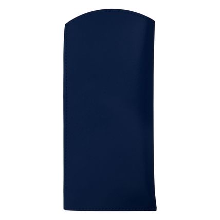 Regular Size Soft Faux Leather Reading Glasses Spectacle Case (Navy)