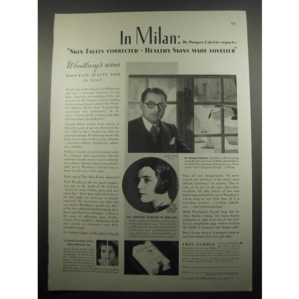 1933 Woodbury's Facial Soap Ad - The Contessa Gabrielle di Robilant