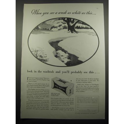 1933 Fels-Naptha Soap Ad - When you see a wash as white as this