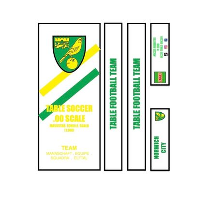 Table Football Subbuteo Box Label Norwich City (ENG) 2018 away