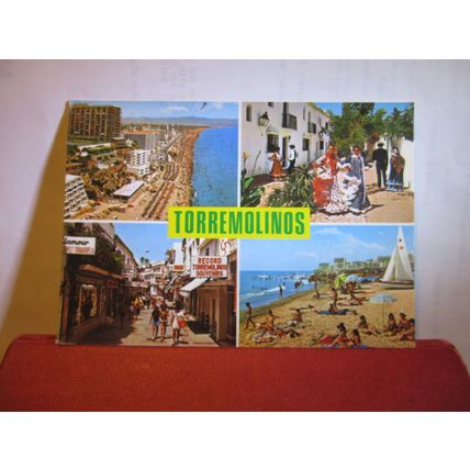 multiview, TORREMOLINOS, COSTA DEL SOL, SPAIN used vintage postcard =